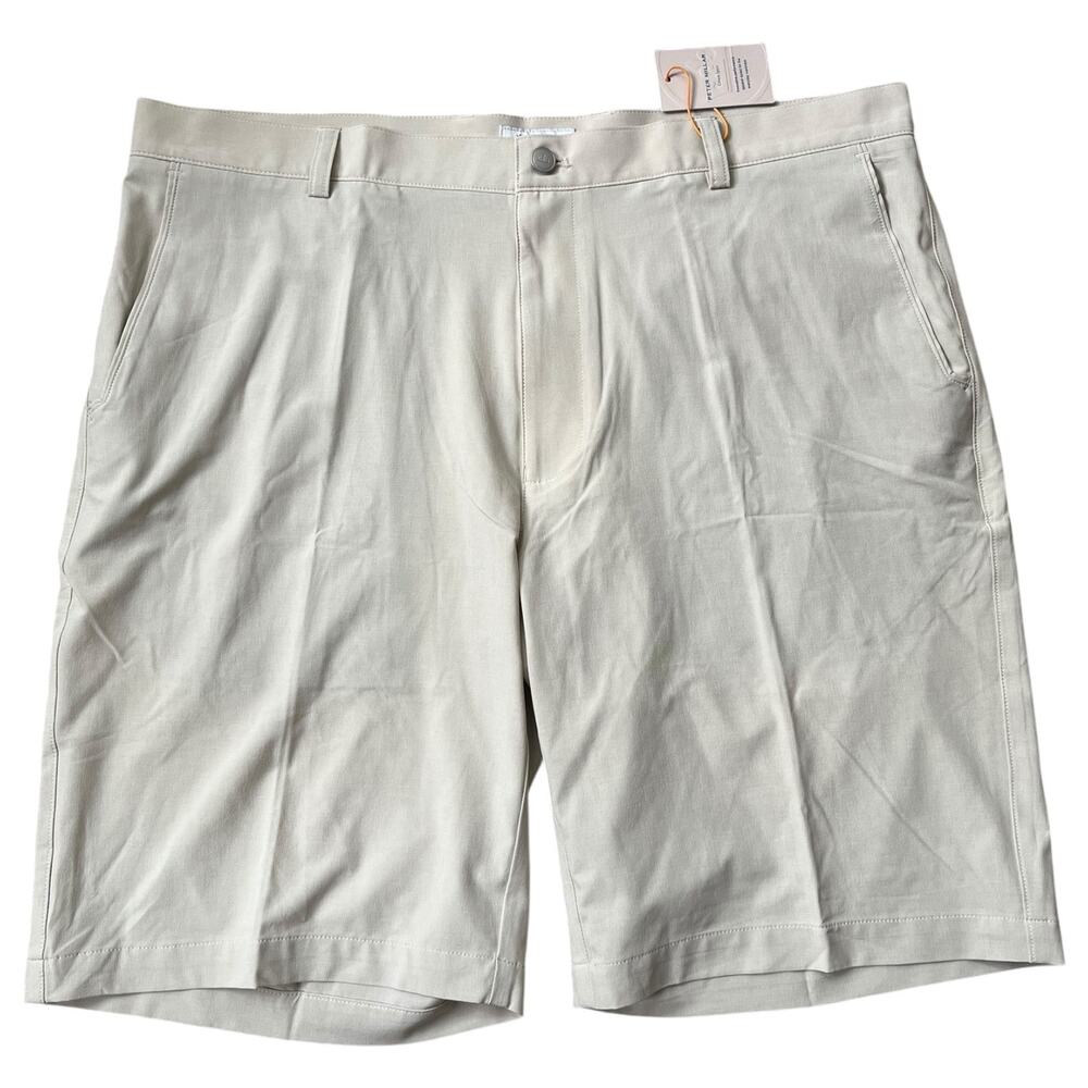 Peter Millar Crown Sport Shackleford Performance Shorts Sand Golf Men's 38 NEW